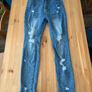 Distressed Blue Women's Jeans